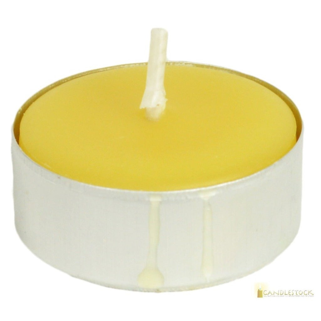 Beeswax Tea Light Candle - 100% All Natural Beeswax Handmade Locally - Candlestock.com