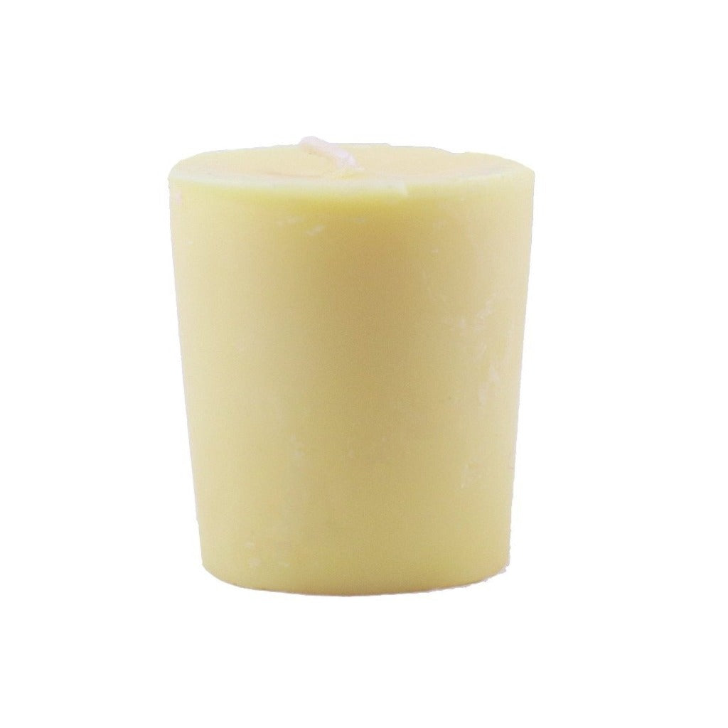 Lemongrass essential oil scented beeswax and soy wax blended votive candle - Candlestock.com