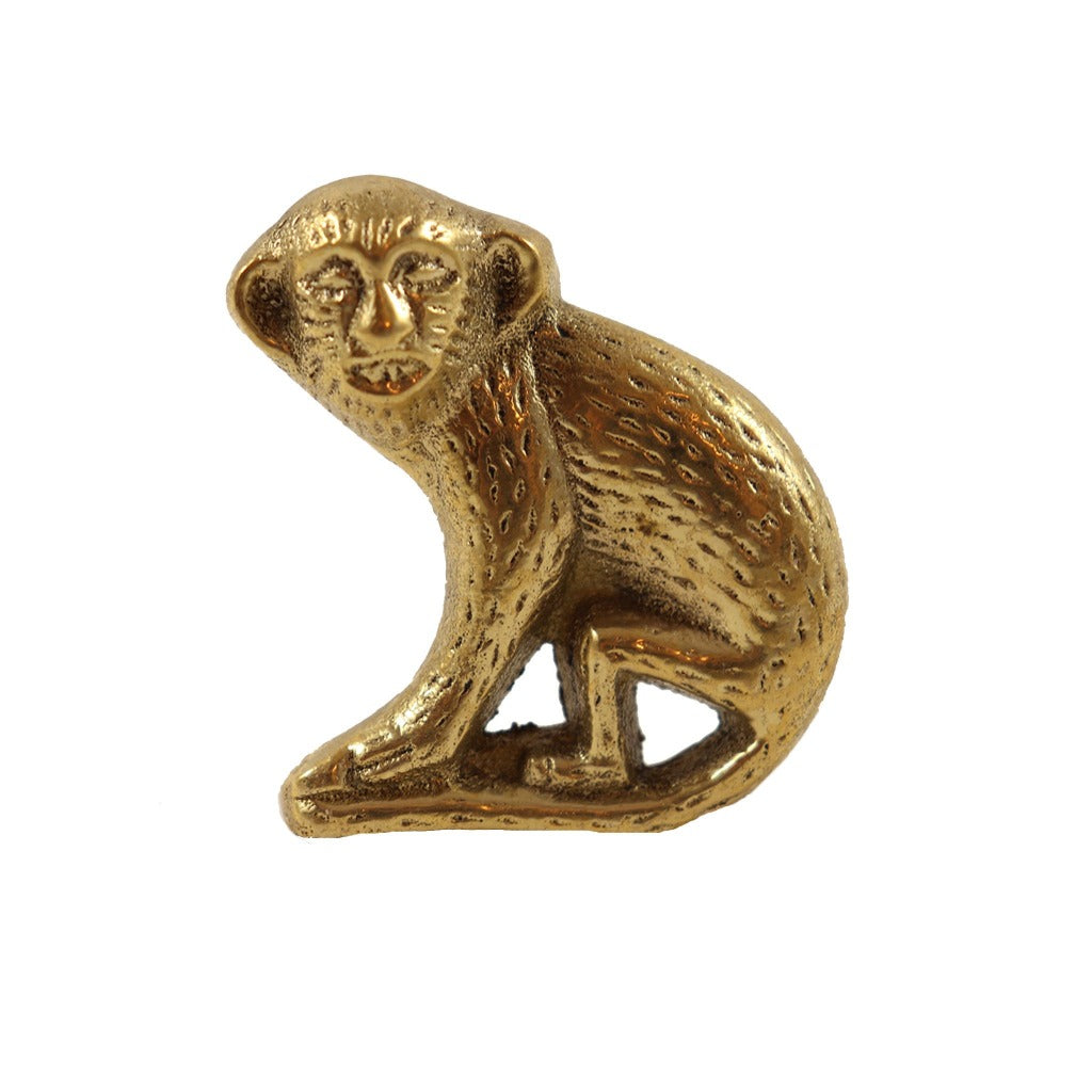 Add a fun flare to your drawer, kitchen cabinets or closet with this metal monkey knob. - Candlestock.com