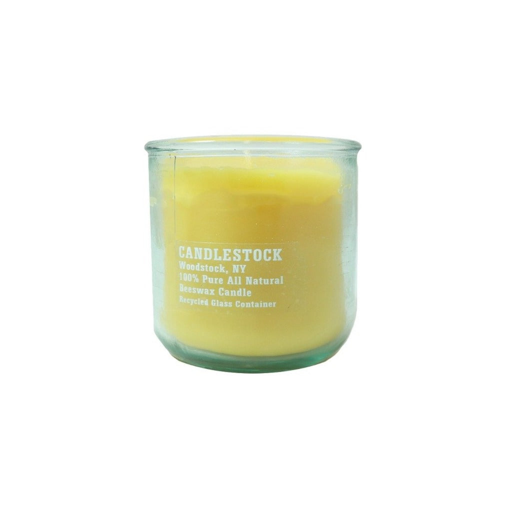 Hand poured in Woodstock, NY all natural beeswax jar candle. - Candlestock.com