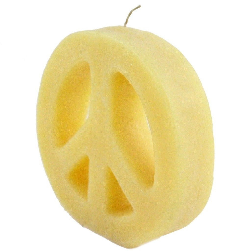 Woodstock Inspired Candles - Beeswax Peace Sign Candles - Candlestock.com