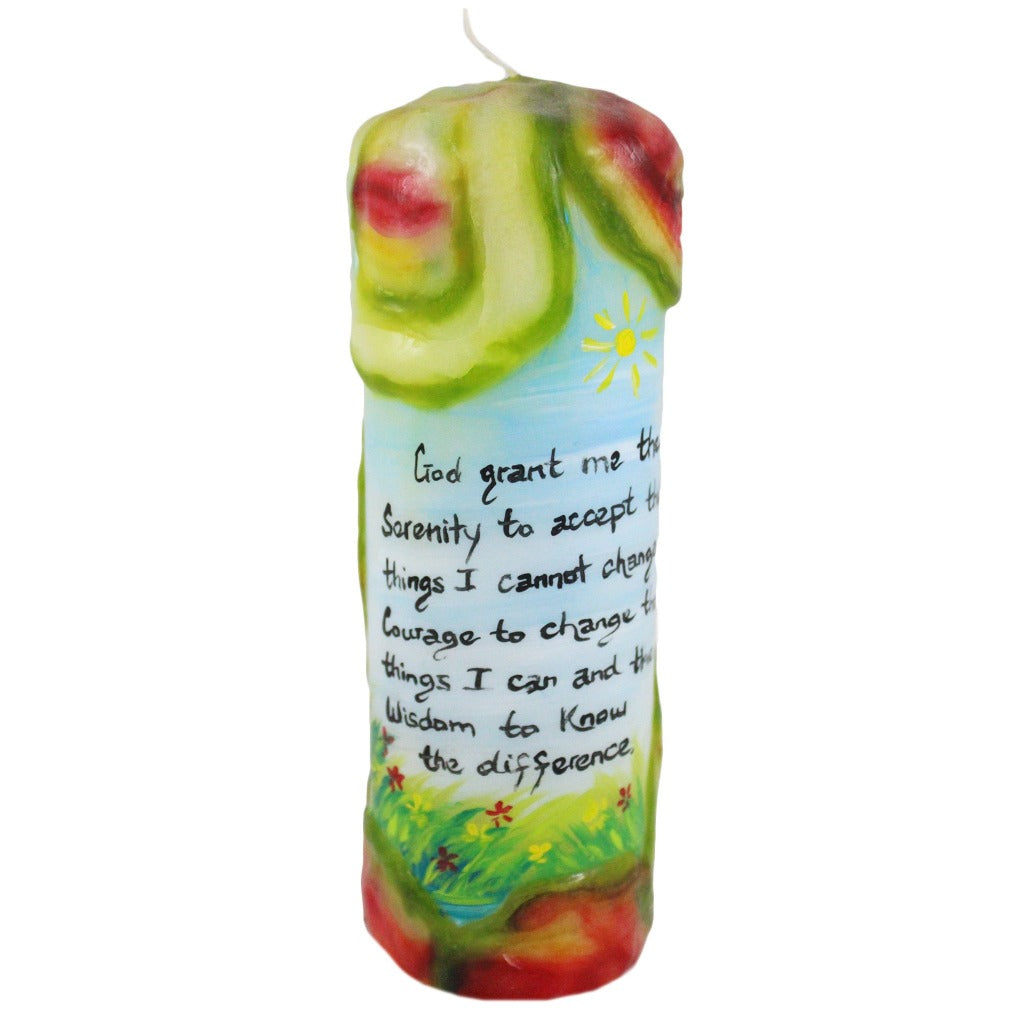 Quote Candle - "God, grant me the serenity to accept things that I cannot change, courage to change the things i can, and the wisdom to know the difference" Serenity Prayer - Candlestock.com