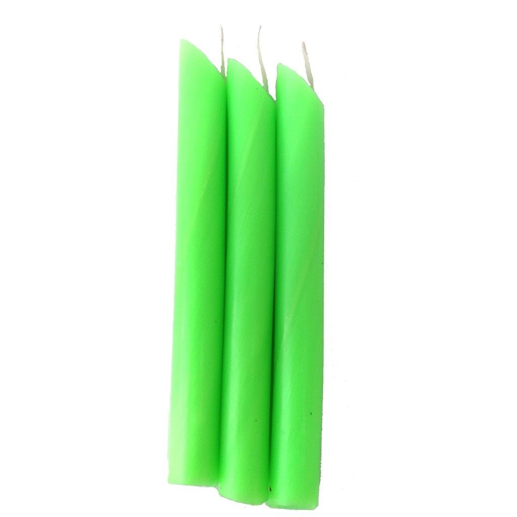Pastel Green Drip Candle 10 Pack - Candlestock.com