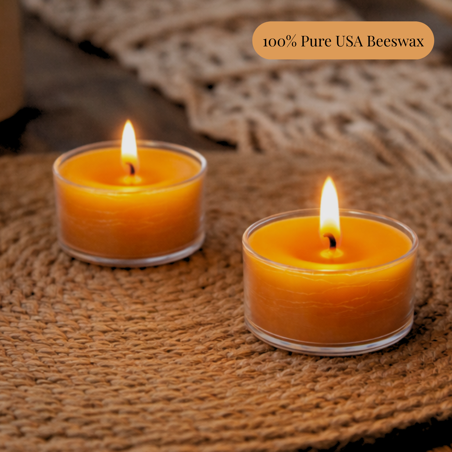 Pure Beeswax Tea Light Candles