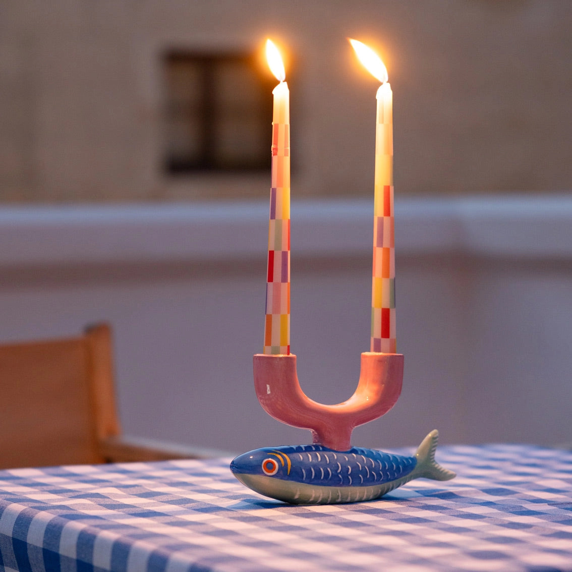 Ceramic Fish Taper Candle Holder