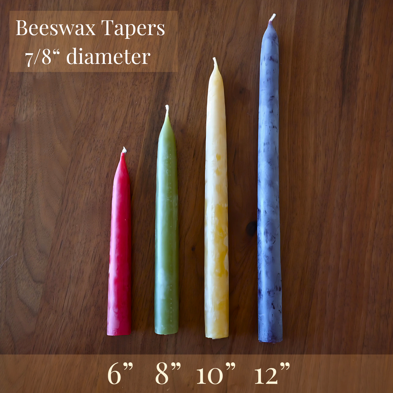 Beeswax Rounded Top Taper Candle Pair – Candlestock