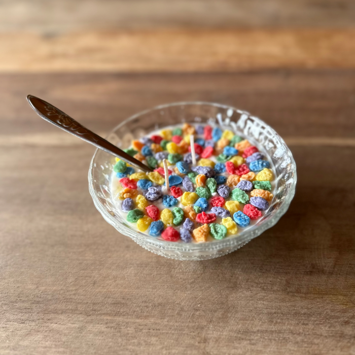 Fruity Pebbles & Soy Wax Soy Milk Cereal Bowl Candle