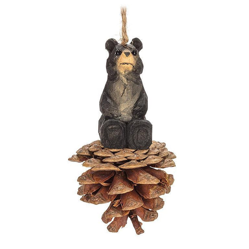 Carved Wooden Bear Ornament