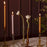 Glass Raywood Taper Candle Holder
