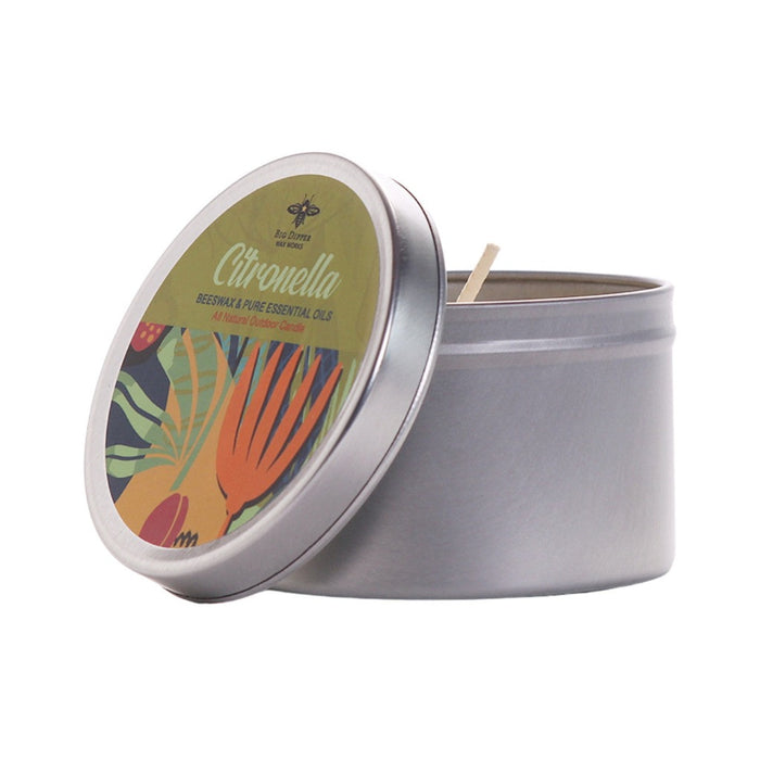 Beeswax Citronella Candle - 6 Ounce Candle Tin