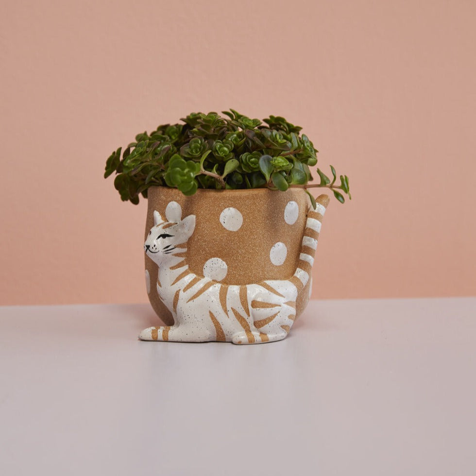 ceramic cat planter pot Ceramic Kitty Planter