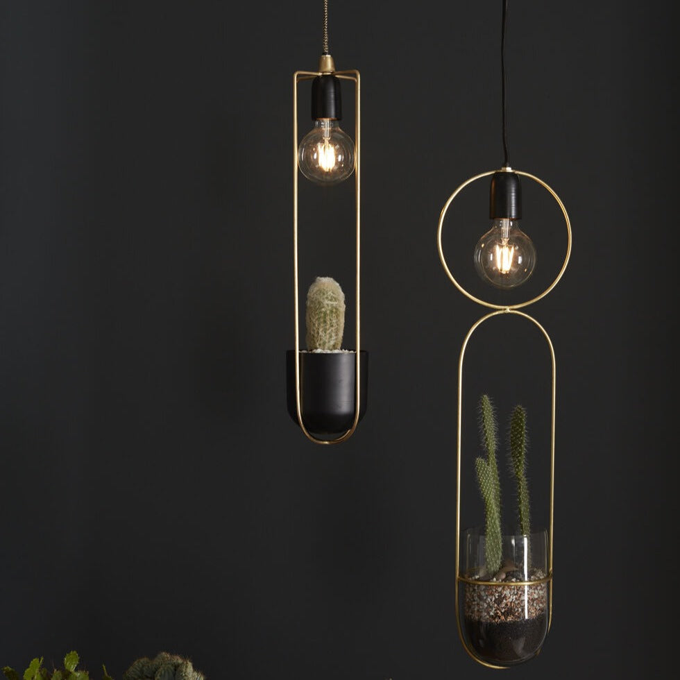 hanging light planter Kol Hanging Planter Lamp