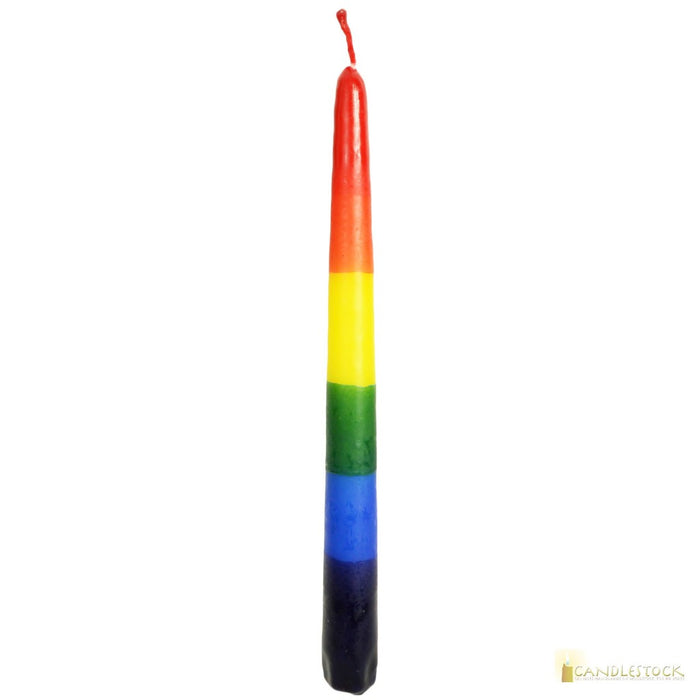 Rainbow Taper Candle - Candlestock.com