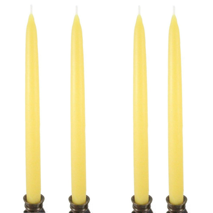 Beeswax Rounded Top Taper Candle - 2 Pair Bundle