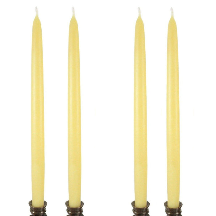 Beeswax Rounded Top Taper Candle - 2 Pair Bundle