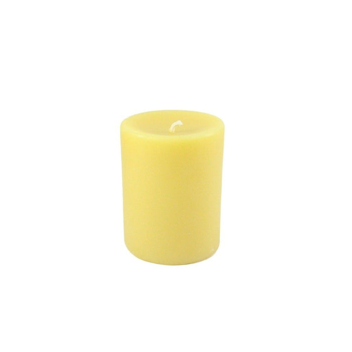 Beeswax Round Pillar Candle 3 Inch Diameter By 4 Inches Tall - Dripless And Clean Burning - Candlestock.com
