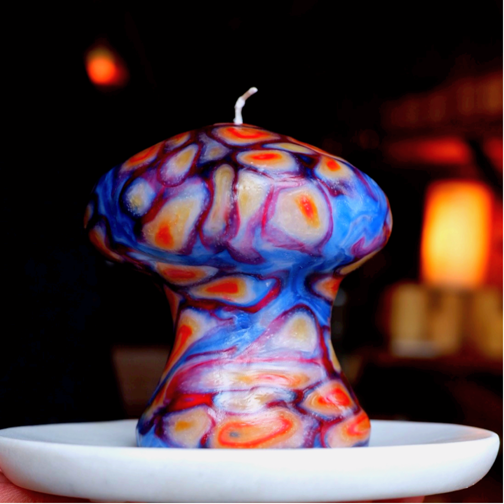 Mushroom candle