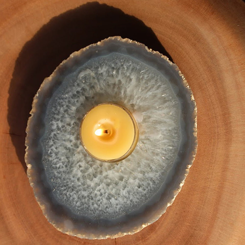 Crystal Candle Holder - Agate - Candlestock.com