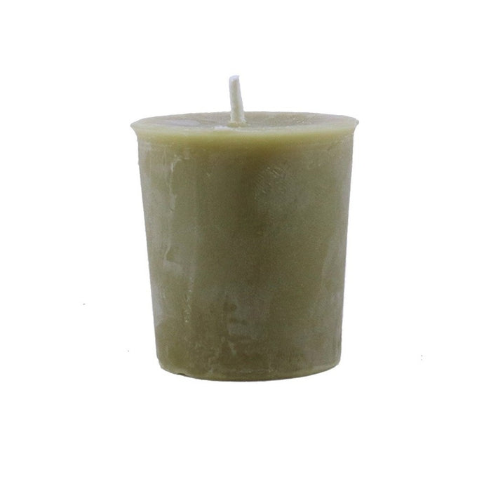 Burn Candlestock's bayberry and beeswax blended votive candle that is handmade in Woodstock, NY. - Candlestock.com