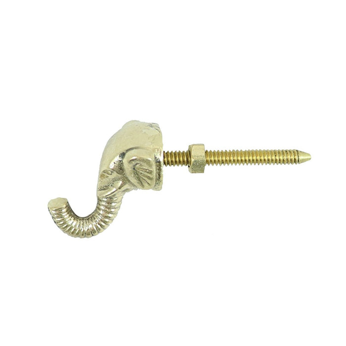 Brass decorative elephant drawer pull. - Candlestock.com