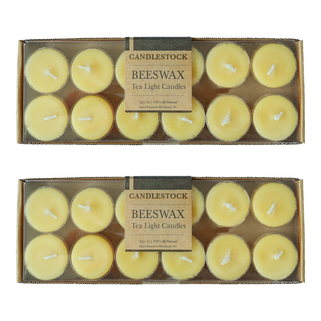 100% Pure & Natural Beeswax Tea Lights Candles