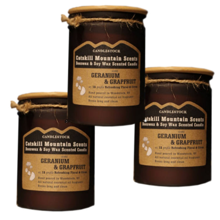 Catskill Mountain Beeswax And Soy Wax Scented Jar Candle Sets