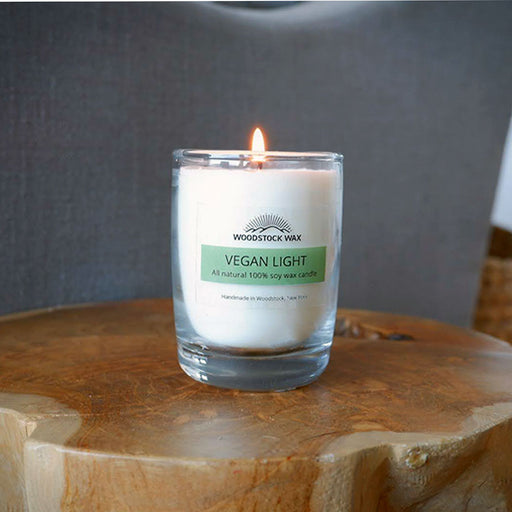 Vegan Light Soy Wax Unscented Glass Jar Candle - 6 Ounces