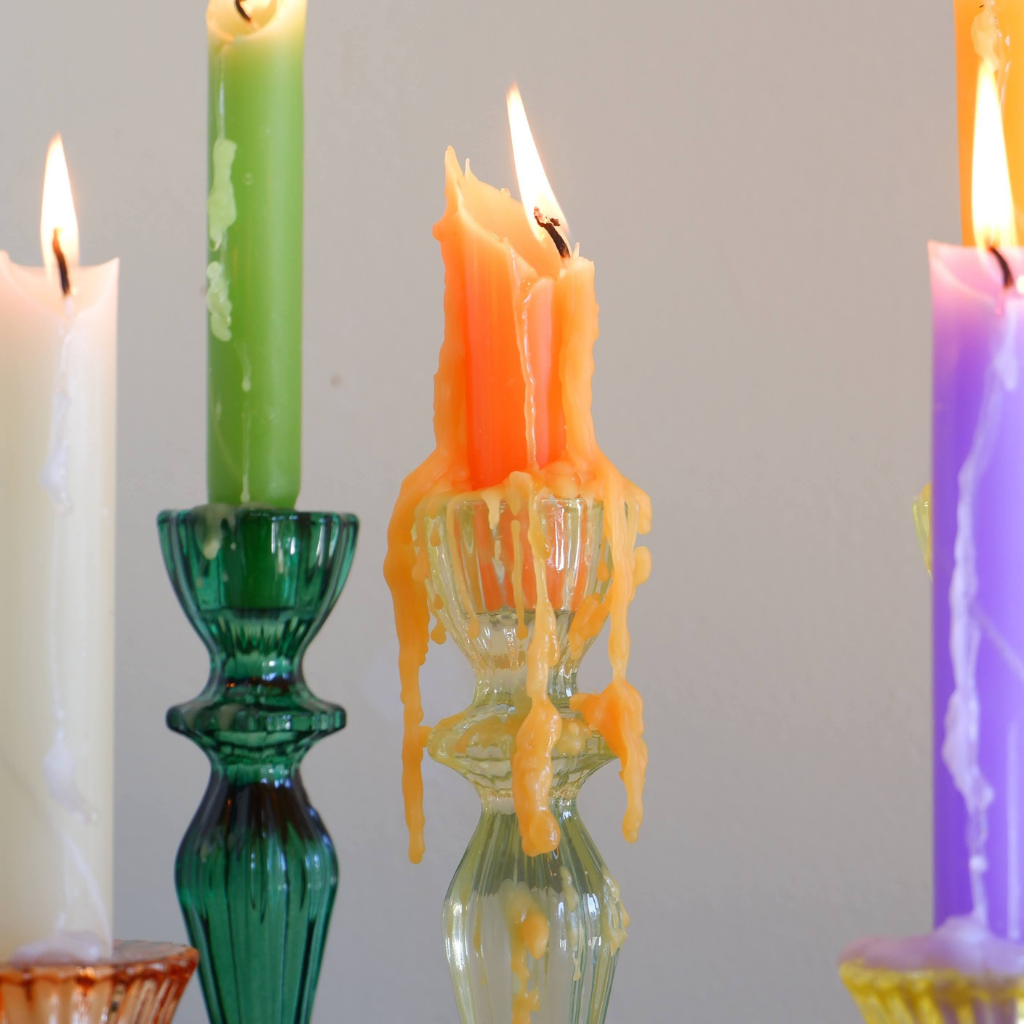 Candlestock Hippie Drippy Drip Kaarsen - Pack van 6 Druppelende Taper Kaarsen - Wijnfles Smeltende Kaarsen (Ivoor Candlestock Hippie Drippy Drip Kaarsen - Pack van 6 Druppelende Taper Kaarsen - Wijnfles Smeltende Kaarsen (Ivoor