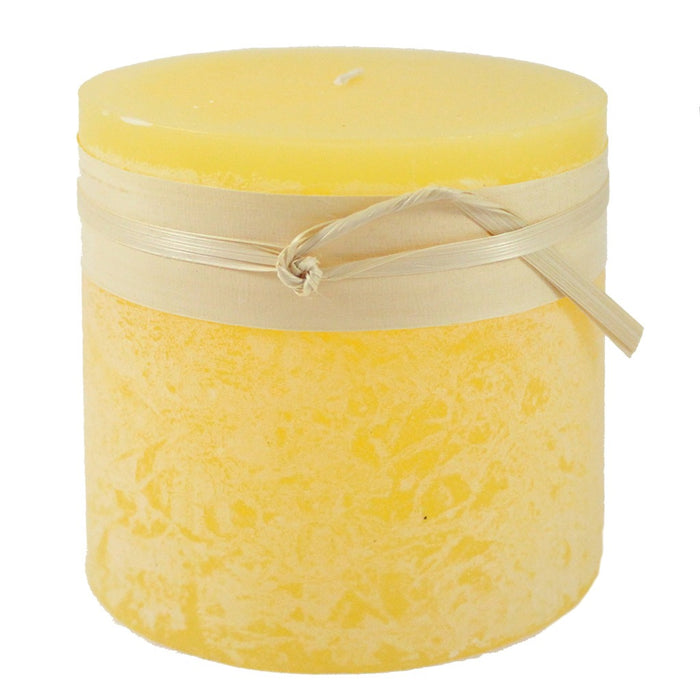 Pale Yellow 3 inch by 3 inch pillar candle - Candlestock.com