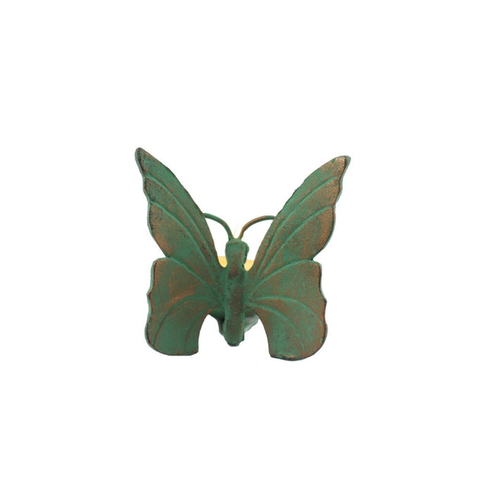Patina Butterfly Tea Light Candle Holder