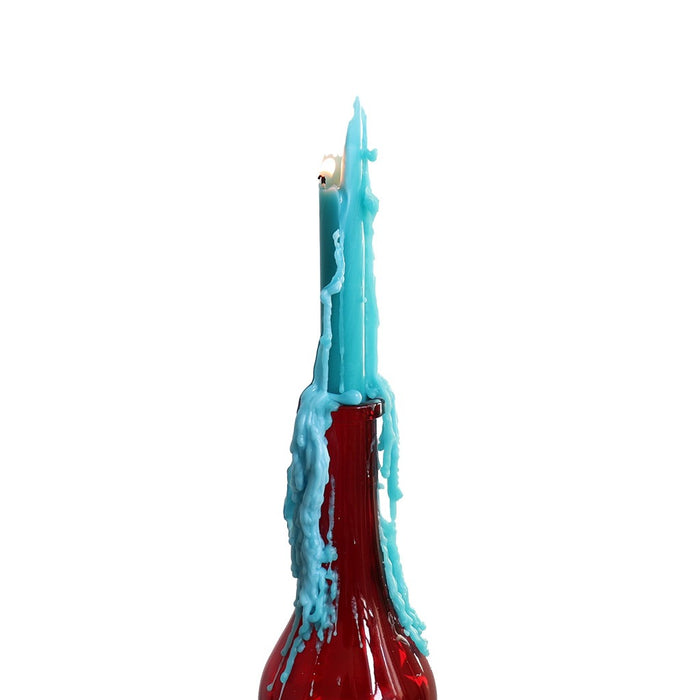 Dripping candles for drip bottles. Drip candles in blue. - Candlestock.com