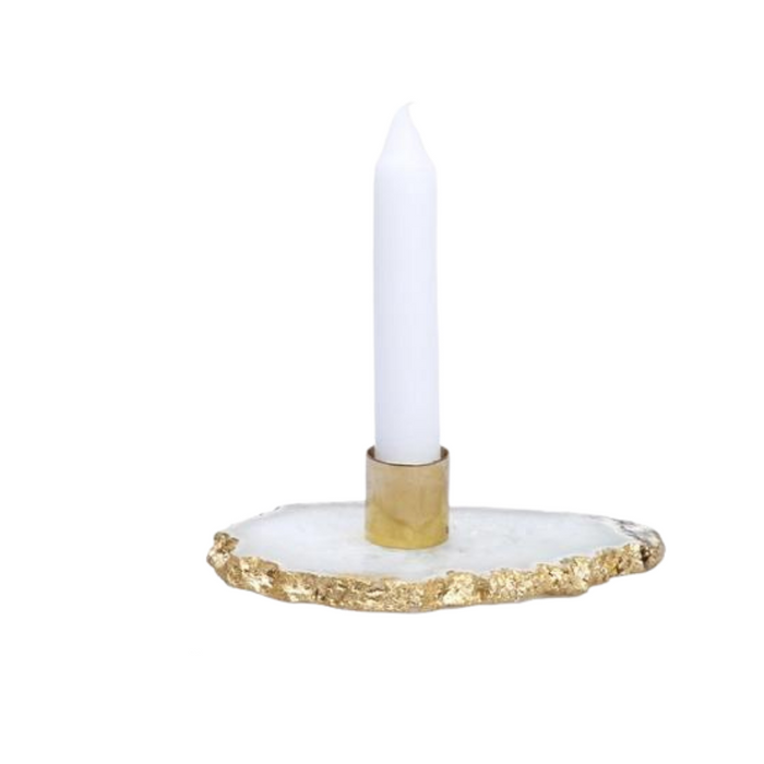 Agate Taper Candle Holder