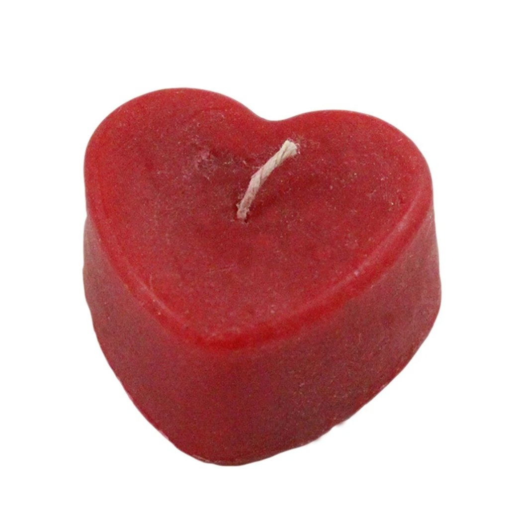 Beeswax Flat Heart Candle - Candlestock.com