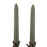Beeswax Rounded Top Taper Candle Pair 6 inch Sage - 100% All Natural Locally Handmade - Candlestock.com