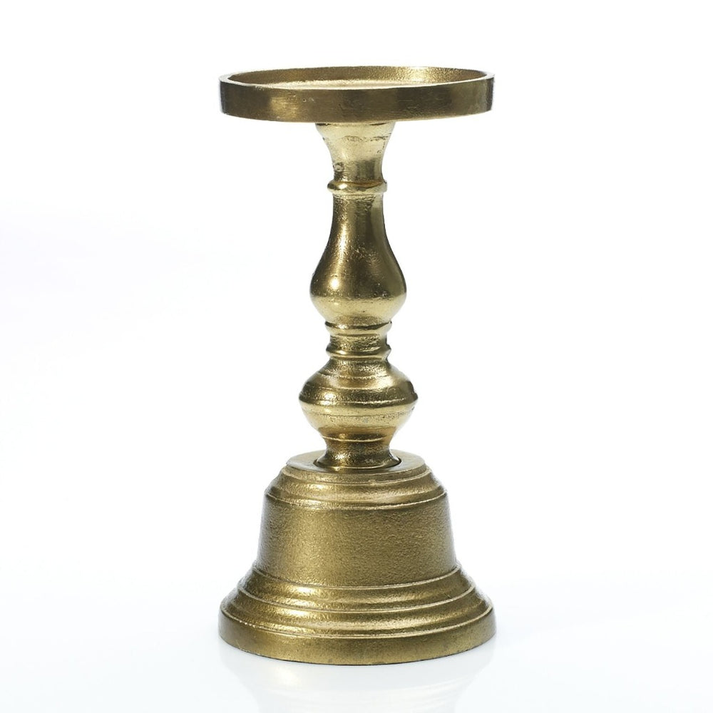 Athena Gold Toned Pillar Candle Holder