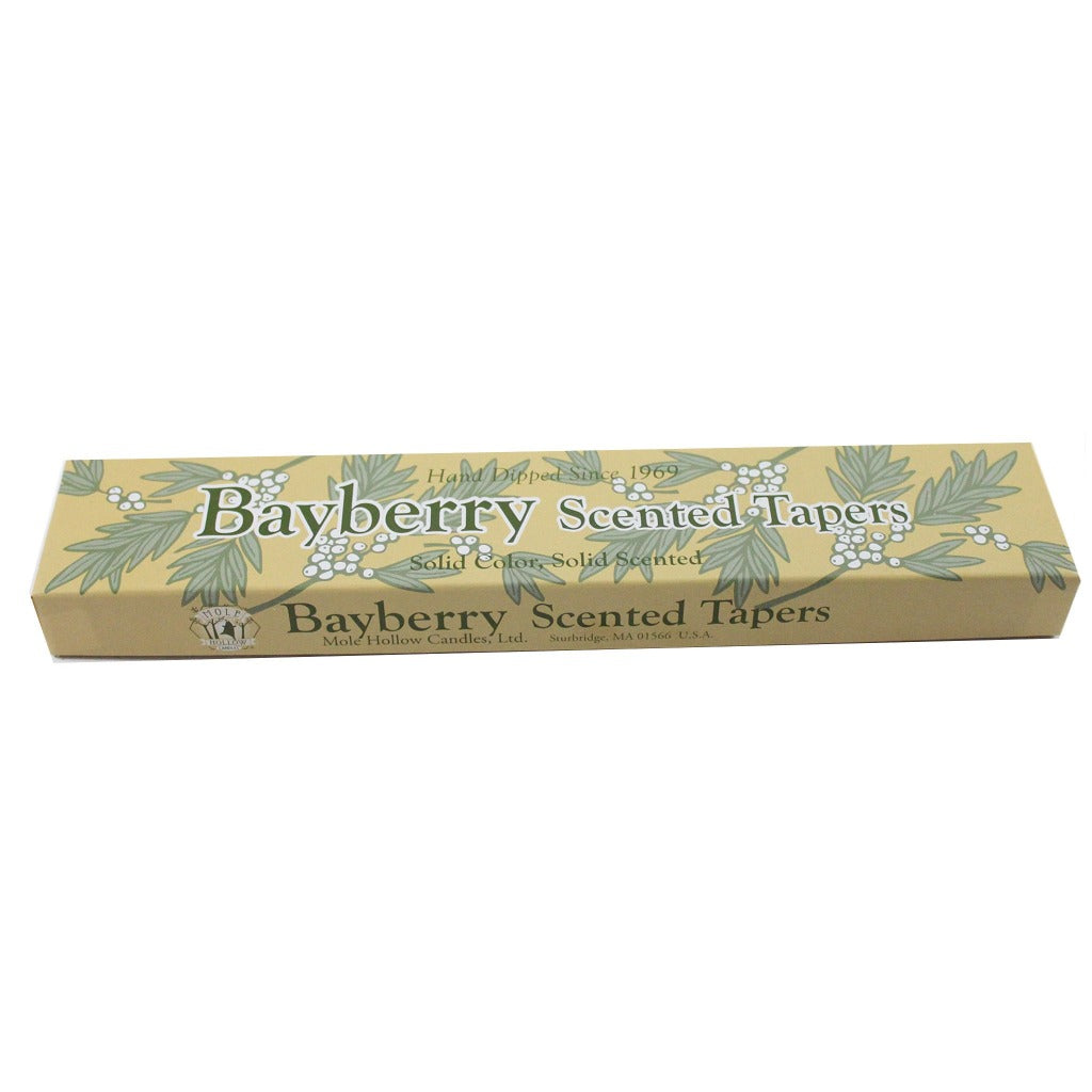 Green Bayberry Scented Taper Candles - Candlestock.com