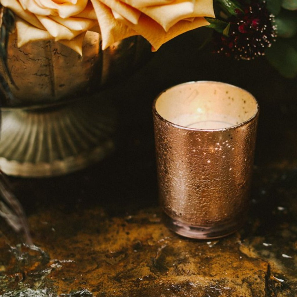 Rose Gold Votive Candle Holder Candlestock
