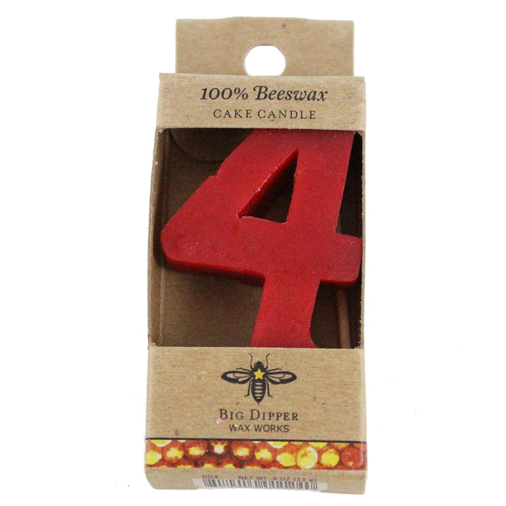 Beeswax Birthday Number Candle - Candlestock.com