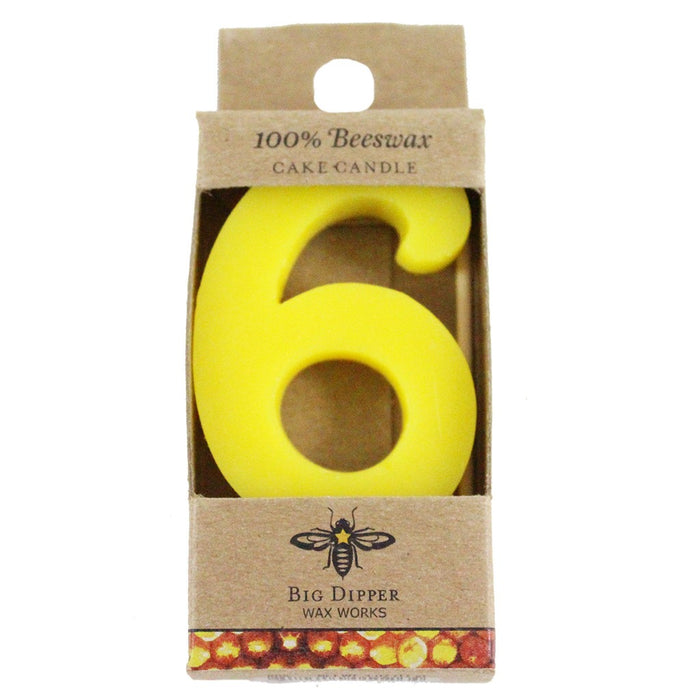 Beeswax Birthday Number Candle - Candlestock.com