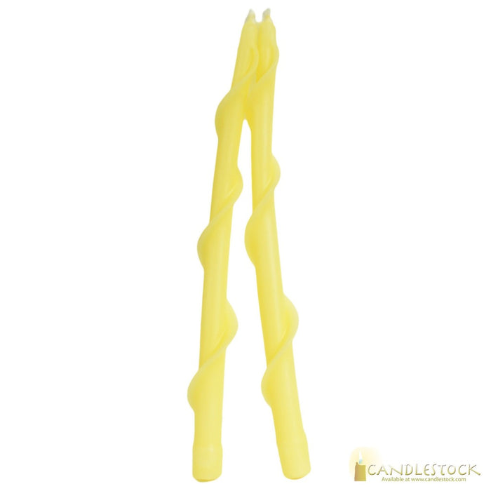 Beeswax Single Spiral Taper Candle - Candlestock.com