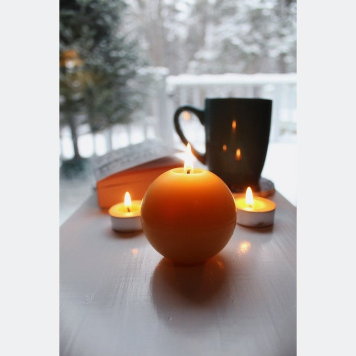 Brighten your home decor with the light from our handmade all natural pure beeswax ball candle. - candlestock.com