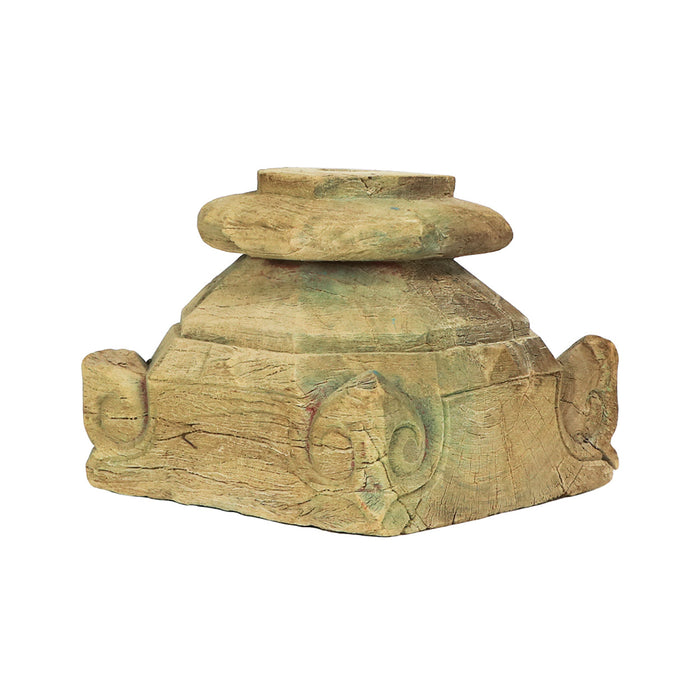 Bleached Capital Pillar Candle Holder