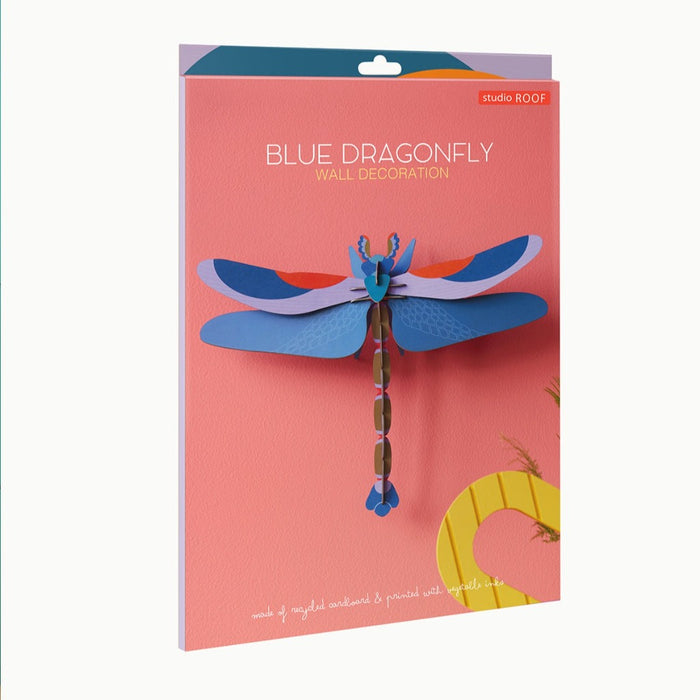 3D Bug Wall Decor - Blue Dragonfly
