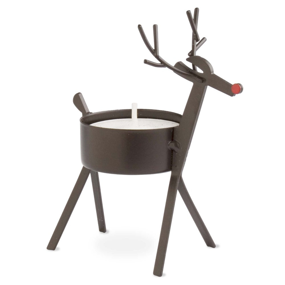 Bronze Reindeer Tea Light Candle Holder
