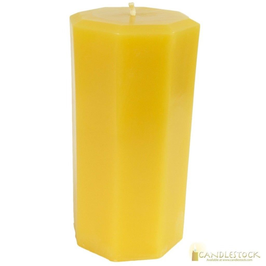 Beeswax Octagon Pillar Candle - Candlestock.com
