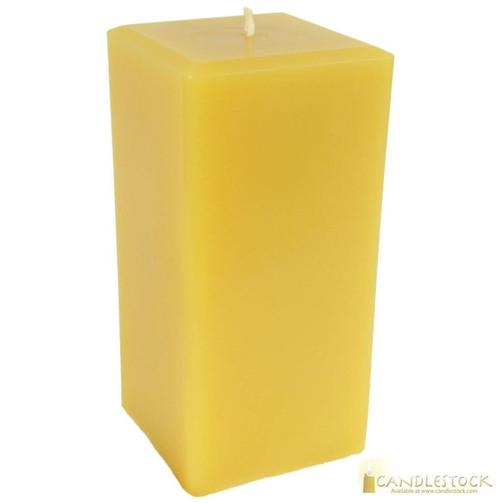 Beeswax Square Pillar Candle - Candlestock.com