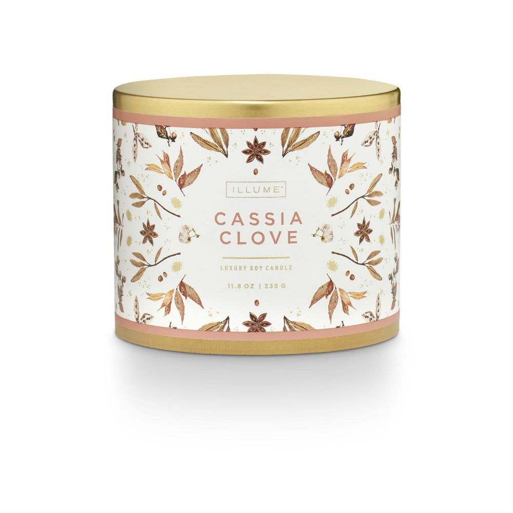 Illume Soy Wax Cassia Clove Scented Tin Candle - 11.8 oz