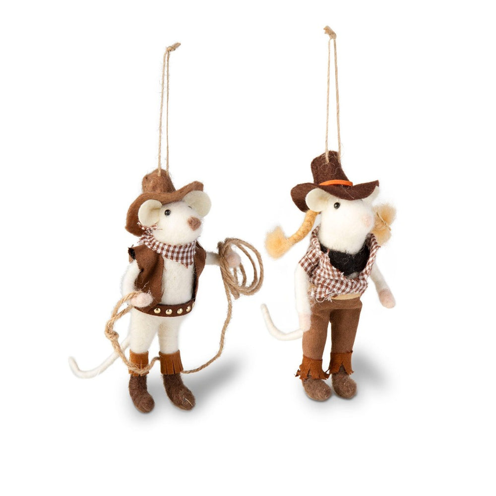 Cowboy & Cowgirl Mouse Ornament