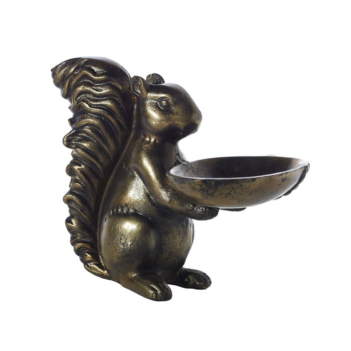 Bronze Squirrel Holding Dish - Candlestock.com