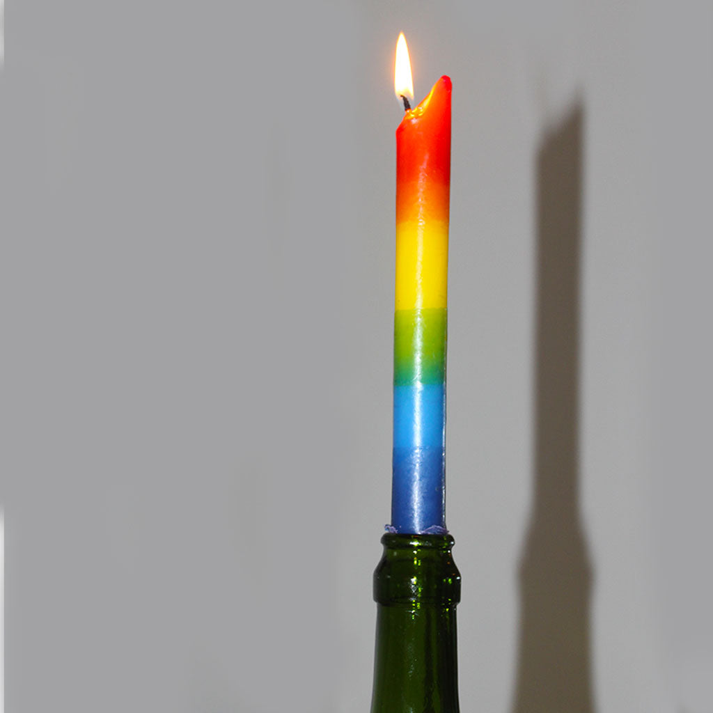 rainbow drip candle - candlestock.com
